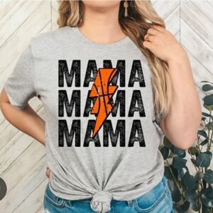 NEW Mama Baskeball Bolt Tee
